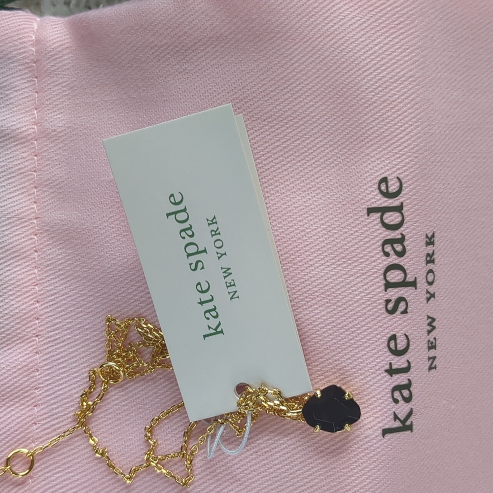 kate spade Treasure Trove Mini Pendant in Jet Black, 16" + 3" extender - Picture 8 of 10